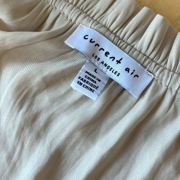 Current Air Zoey Pleated Skirt Mini Dress L in Ecru - Picture 3 of 5